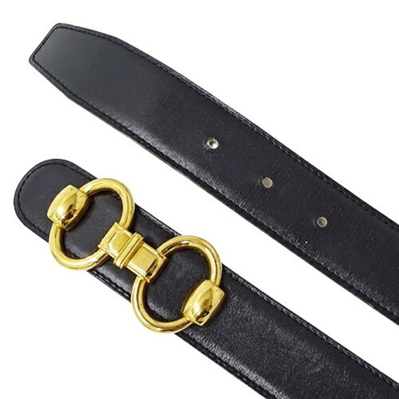 HERMES Black Horsebit Belt - Picture 5 of 12